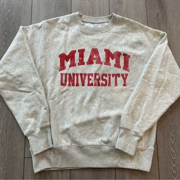 Miami University Champions Reverse Weave Crewneck Size Medium - Picture 1 of 7